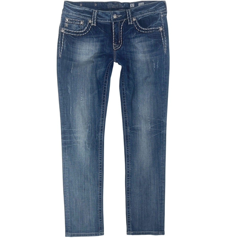 Miss Me Jeans JE5014536L Skinny 32 Casual Cowgirl Y2K McBling 90s Mall Baddie